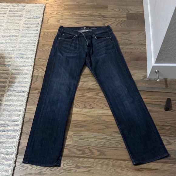 7 For All Mankind Other - 7 For All Mankind Dark Blue Straight Jeans